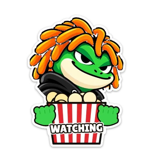 Pippy eating popcorn on a rooftop, watching the city