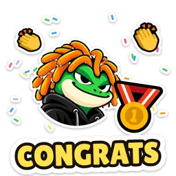 Pippy sticker: congrats
